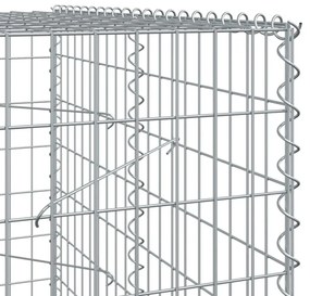 horganyzott vas gabion kosár fedéllel 1200 x 100 x 200 cm