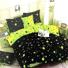 Ágynemű STARLUX BLACK and LIME 7 részes 140x200 cm