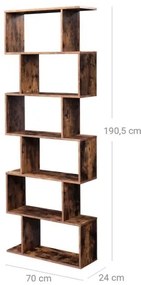 LIVARO barna könyvszekrény