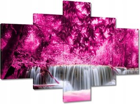Vászonkép 100x70 Rózsaszín vízesés Tájkép