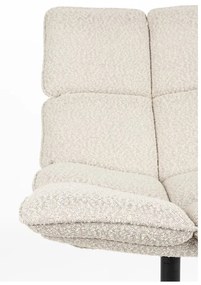 Krémszínű forgó buklé fotel Bros – White Label