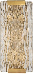 Aranyszínű üveg fali lámpa Oblin – Mauro Ferretti