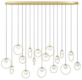 Eglo 390348 - LED Dimmelhető csillár zsinóron PORTOCOLOM 17xLED/3W/230V arany