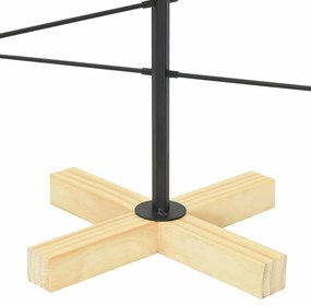 Fém karácsonyfa állvánnyal Fekete 90 cm Porszórt Acél