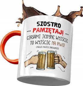 Narancssárga Bögre Nővérnek Születésnapi Ajándék Nyomtatott Fotóval