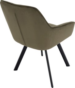 Design fotel, zöld Velvet/fekete, PETIN