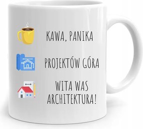 Építész Bögre A Tervező Üdvözli Önt Építészet Nyomtatott Fotóval