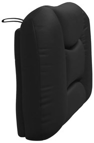 fekete műbőr fejtámla párna 80 cm