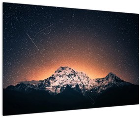 A csillagos ég, a hegyekkel képe (90x60 cm)