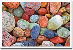 Poszterek keretben 60x40 Színes kövek