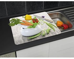 WENKO 2712940500 - Élelmiszerbiztos fedőlap 56x50 cm színes/átlátszó