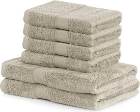 Bamby Beige szett 2 db bézs fürdőlepedővel és 4 db törölközővel - DecoKing