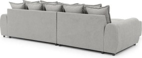 Világosszürke sarokkanapé (bal oldali-heverő résszel) Albane – Ropez