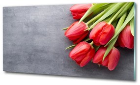 Egyedi üvegkép Piros tulipánok osh-99719823
