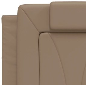cappuccino színű műbőr fejtámla párna 120 cm