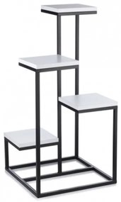 KASKADA virágtartó állvány 79x40 cm fekete/fehér