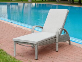 Valencia Premium rattan kerti napozóágy grey-wash