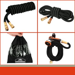 Deuba Kerti locsolótömlő 30 m - fekete