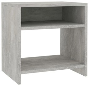 Betonszürke szerelt fa éjjeliszekrény 40 x 30 x 40 cm