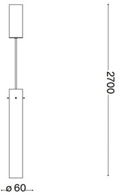 Ideal Lux - LED Csillár zsinóron FLAM LED/10W/230V átm. 6 cm CRI 90 átlátszó