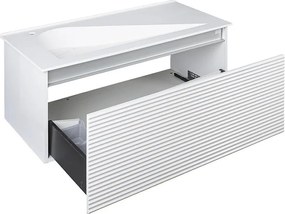 TMP TROYA100 fali fürdőszobabútor - Akrivit öntött műmárvány mosdóval - 100 x 48,5 cm