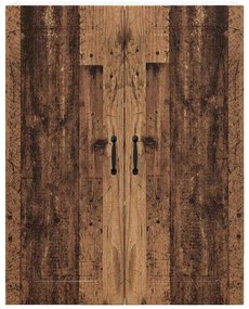 Fali konyhaszekrény polcokkal Öreg fa 80 x 31 x 100 cm Faanyag