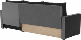 Univerzális ülőgarnitúra, szürke/fekete, PAULITA NEW