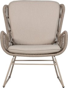 Bézs fém-párnázott kerti fotel Grace – WOOOD