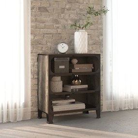 Szürke fém és MDF tárolószekrény 72 x 36 x 82 cm