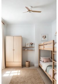 FARO 33833 - Mennyezeti ventilátor MINI PUNT TUB S barna/fehér átm. 90 cm + távirányító