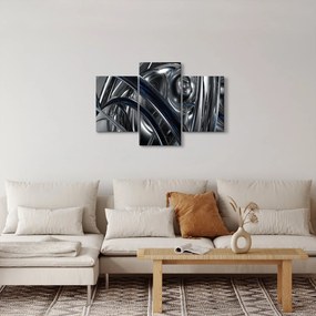 Kék és szürke absztrakció kép (90x60 cm)