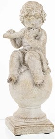 Dekoratív figura angyal Cement Szürke 19x7x7cm-1