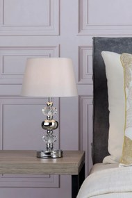 Dar Lighting glamour modern asztali lámpa edith csiszolt króm daredi4150