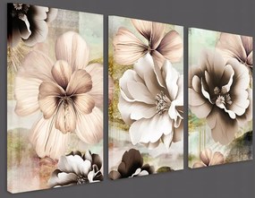 Vászonképek Pasztell Virágok Vintage stílusú Fali Dekoráció 60x120