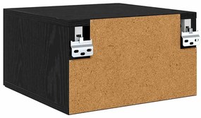 Éjjeliszekrény 2 pcs Musta tammi 35 x 35 x 20 cm Faanyag