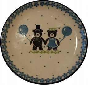 Tányér D21 12,5cm kerámia Bolesławiec 4892Egyedi