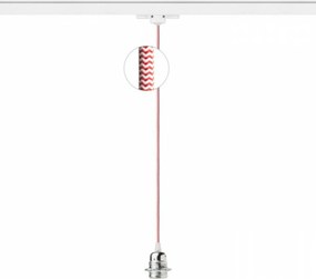 Rendl Elisa függeszték háromfázisú sínre, textilkábel, E27, 2