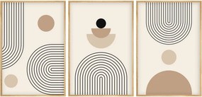 Huhu261 keretezett MDF falikép, 50 x 70 cm, 3 db-os szett