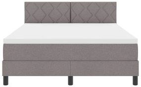 Boxspring ágy matraccal matracmal Tópszínű 140 x 190 cm szövet