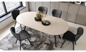 Kihúzható étkezőasztal ARTUR bézs/fekete