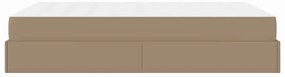 Ágykeret matracmal Cappuccino 160 x 200 cm Műbőr