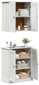 Fürdőszoba bútor szett polcokkal 2 pcs Barna 67.5 x 34 x 80 cm