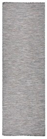 barna-kék lapos szövésű kültéri szőnyeg 80 x 250 cm