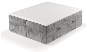 Szürke ágyneműtartós boxspring ágy 200x200 cm Yoko – Maison de Rêve