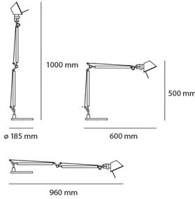 Artemide AR A015100+AR A003900 KOMPLET - LED Szabályozható lámpa TOLOMEO 1xLED/9W