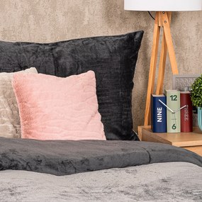 4Home mikroflanel Stripe ágyneműhuzat szürke, 140 x 200 cm, 70 x 90 cm