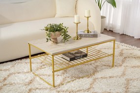 Asude - Gold, Travertine