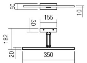 Redo 01-3461 - LED Képmegvilágító LINEAR LED/8W/230V 35 cm CRI 92 fekete