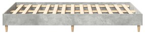 Ágykeret 120x190 cm Beton Szürke Mérnöki Fa