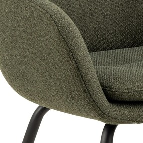 Khaki kárpitozott karfás étkezőfotel Dora – Actona